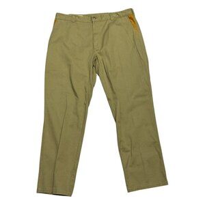 ORVIS Vintage Y2K Cotton Khaki Denim Pleated Business Casual Work Pants Mens XL